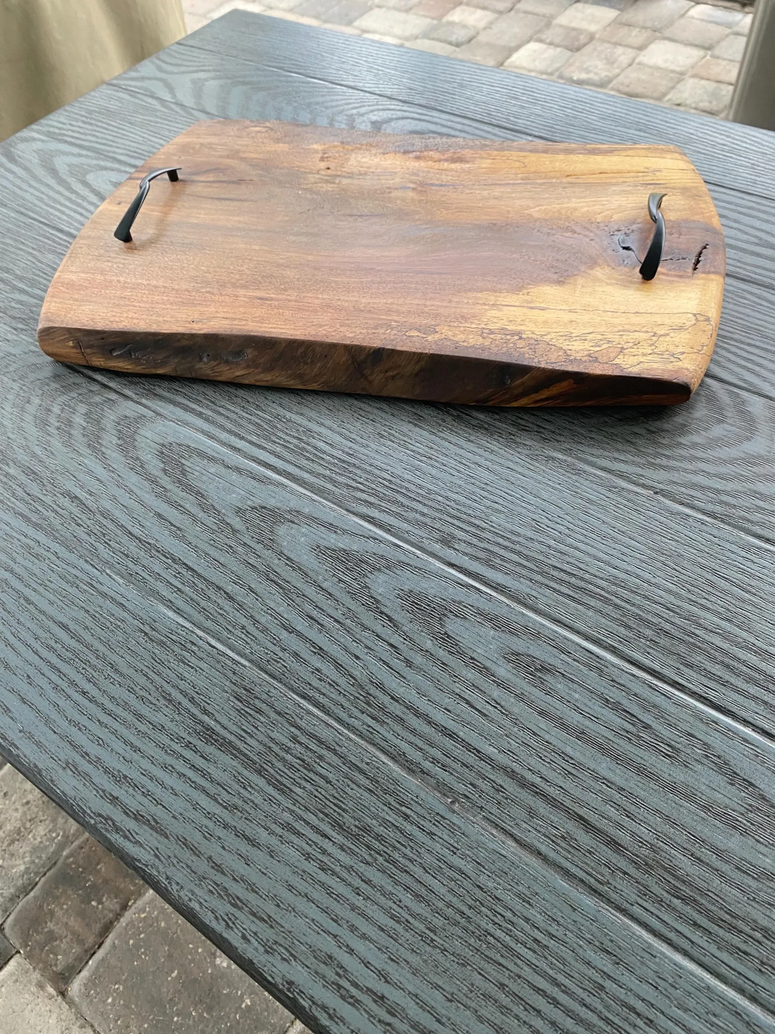 Red Oak Serving Board with Handles — Large 20" Handcrafted Event Board - Image 3