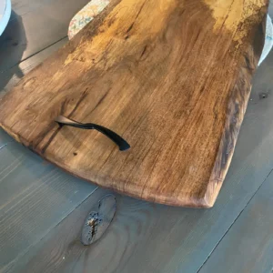 Red Oak Serving Board with Handles — Large 20" Handcrafted Event Board